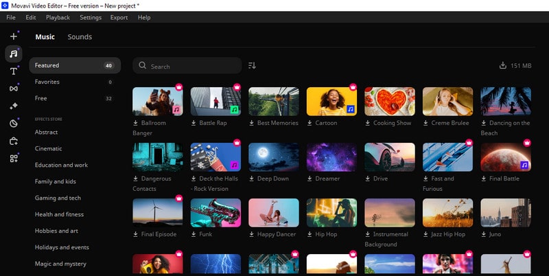 Movavi Video Editor is one of the best free video editing software for beginners