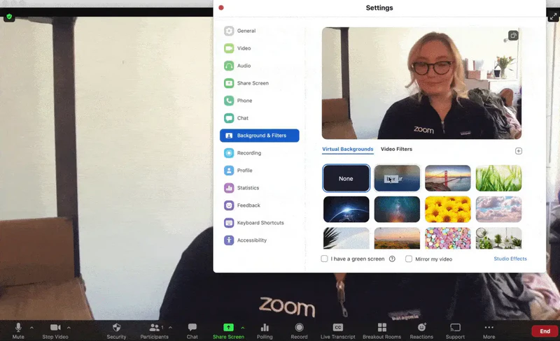 how to blur zoom background on mac