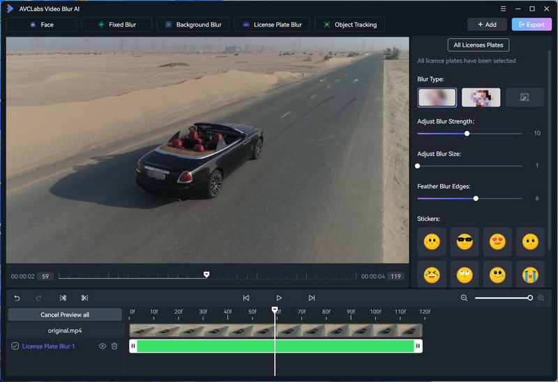 how to blur license plate using ai
