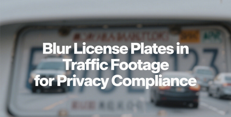 blur license plates in traffic footage