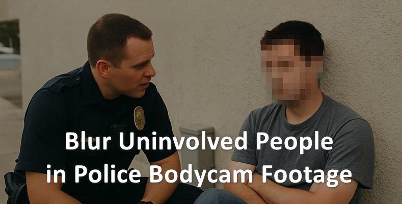 blur people in police bodycam footage