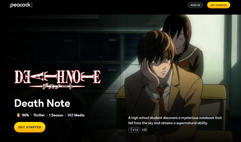peacock free anime streaming site