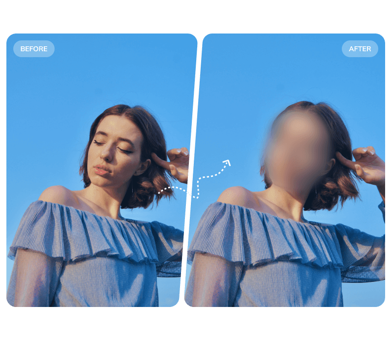 blur face