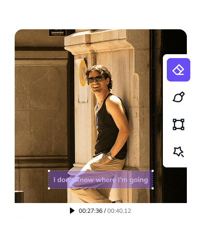remove text from video ai